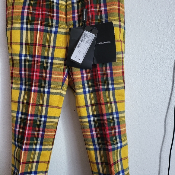 Dolce & Gabbana Kids heraldic-patch tartan pants - Picture 2 of 6